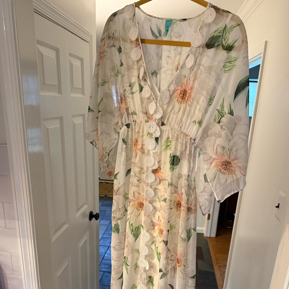 FARM Rio Floral White Dress